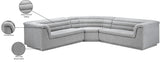 Cascade Grey Boucle Fabric Modular Sectional 193Grey-Sectional Meridian Furniture