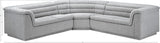 Cascade Grey Boucle Fabric Modular Sectional 193Grey-Sectional Meridian Furniture