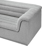 Cascade Grey Boucle Fabric Modular Sectional 193Grey-Sectional Meridian Furniture