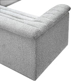 Cascade Grey Boucle Fabric Modular Sectional 193Grey-Sectional Meridian Furniture