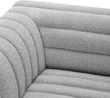 Cascade Grey Boucle Fabric Modular Sectional 193Grey-Sectional Meridian Furniture