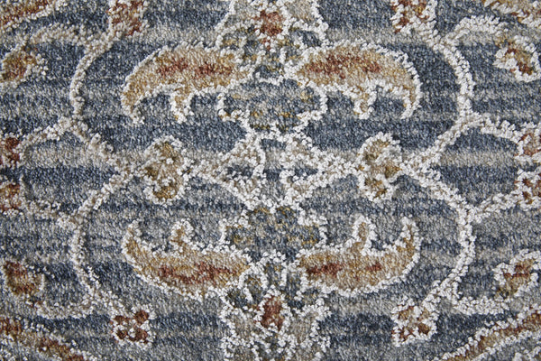 Feizy Rugs Pasha Global Charm Rug - Vibrant Polyester Ikat Design, Soft Low Pile, Stain-resistant & Kid-friendly Blue,Taupe,Ivory Polyester Pas39m4fbluivyh04