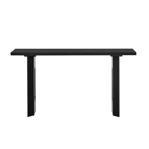 English Elm U_Style Modern Fraxinus Mandschurica Console Table With Round Hollow Legs For Foyer & Living Room Decor N711P205931B-GIGA