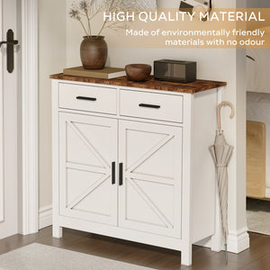 English Elm Kitchen Storage Cabinet Modern Farmhouse Buffet Sideboard with Spacious Drawers and Sturdy Storage Slate finish White W2386P207765