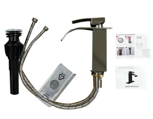 English Elm Single Handle Bathroom Faucet - Sleek Stainless Steel Chrome Lavatory Sink Upgrade With Easy Install T3177P388147-GIGA