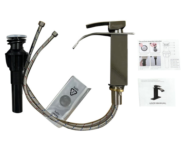 English Elm Single Handle Bathroom Faucet - Sleek Stainless Steel Chrome Lavatory Sink Upgrade With Easy Install T3177P388147-GIGA