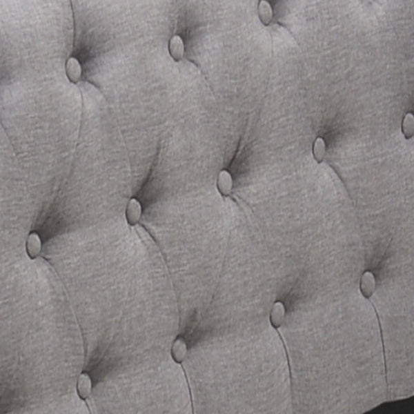 English Elm Justice Smoke Gray Chesterfield Daybed w/Trundle Twin, Button-Tufted Upholstered Frame, Nailhead Trim B2726S00324