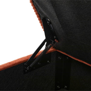 English Elm United Corduroy L-Shaped 4-Seater Sofa With Usb, Cup Holders & Storage Ottoman - Perfect For Apartments! W1568S00225-GIGA