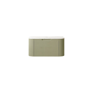 English Elm Lede Floating Bathroom Vanity Woodgrain Shelf with White Acrylic Vessel Basin Modern W2615P210282
