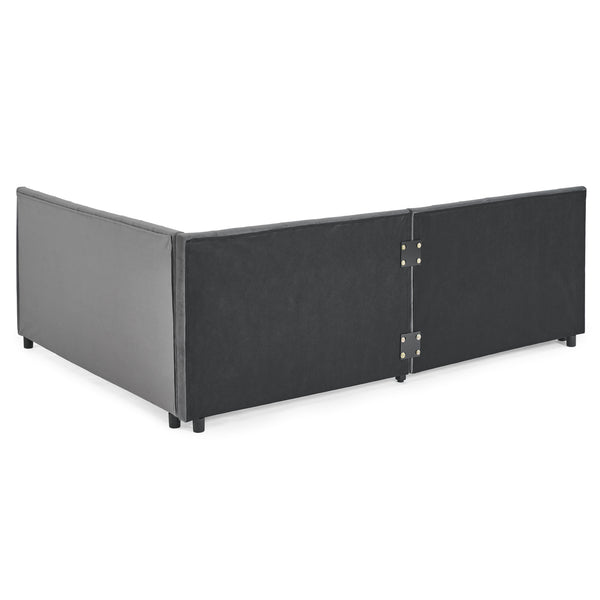 English Elm Full Size Upholstered Tufted Daybed With Storage Drawers - Chic Velvet Frame For Sofa & Sleep Needs W1413S00087