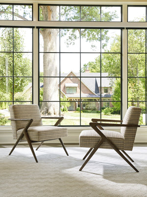 Lexington Tanzania Chair - Modern Relaxed Design In Quartered White Oak With Earthy Upholstery & Dark Accents  Wood 1948-11-40