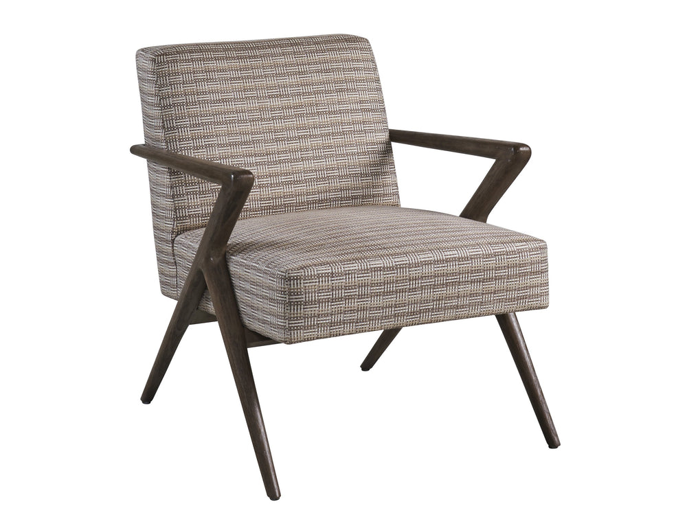 Lexington Tanzania Chair - Modern Relaxed Design In Quartered White Oak With Earthy Upholstery & Dark Accents  Wood 1948-11-40