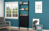 Manhattan Comfort Cooper Mid-Century Modern Ladder Display Cabinet Black 194AMC153