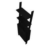 Manhattan Comfort Cooper Mid-Century Modern Ladder Display Cabinet Black 194AMC153