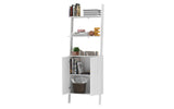 Manhattan Comfort Cooper Mid-Century Modern Ladder Display Cabinet White 194AMC6