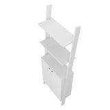 Manhattan Comfort Cooper Mid-Century Modern Ladder Display Cabinet White 194AMC6