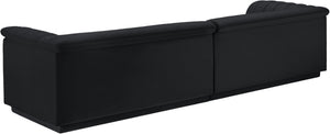 Cascade Black Velvet Fabric Modular Sofa 194Black-S119 Meridian Furniture