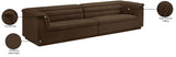 Cascade Brown Velvet Fabric Modular Sofa 194Brown-S119 Meridian Furniture