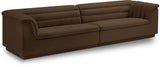 Cascade Brown Velvet Fabric Modular Sofa 194Brown-S119 Meridian Furniture