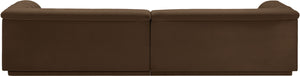 Cascade Brown Velvet Fabric Modular Sofa 194Brown-S119 Meridian Furniture