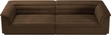 Cascade Brown Velvet Fabric Modular Sofa 194Brown-S119 Meridian Furniture