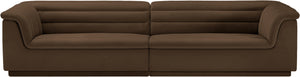 Cascade Brown Velvet Fabric Modular Sofa 194Brown-S119 Meridian Furniture
