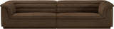 Cascade Brown Velvet Fabric Modular Sofa 194Brown-S119 Meridian Furniture