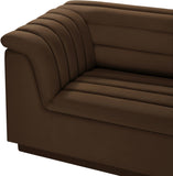 Cascade Brown Velvet Fabric Modular Sofa 194Brown-S119 Meridian Furniture