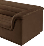 Cascade Brown Velvet Fabric Modular Sofa 194Brown-S119 Meridian Furniture