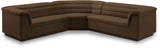 Cascade Brown Velvet Fabric Modular Sectional 194Brown-Sectional Meridian Furniture