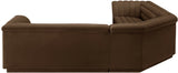 Cascade Brown Velvet Fabric Modular Sectional 194Brown-Sectional Meridian Furniture