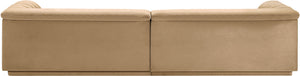 Cascade Camel Velvet Fabric Modular Sofa 194Camel-S119 Meridian Furniture