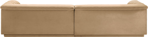Cascade Camel Velvet Fabric Modular Sofa 194Camel-S119 Meridian Furniture