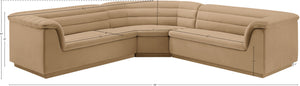 Cascade Camel Velvet Fabric Modular Sectional 194Camel-Sectional Meridian Furniture