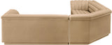 Cascade Camel Velvet Fabric Modular Sectional 194Camel-Sectional Meridian Furniture