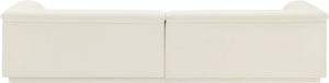 Cascade Cream Velvet Fabric Modular Sofa 194Cream-S119 Meridian Furniture