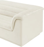 Cascade Cream Velvet Fabric Modular Sectional 194Cream-Sectional Meridian Furniture