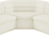 Cascade Cream Velvet Fabric Modular Sectional 194Cream-Sectional Meridian Furniture