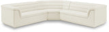 Cascade Cream Velvet Fabric Modular Sectional 194Cream-Sectional Meridian Furniture