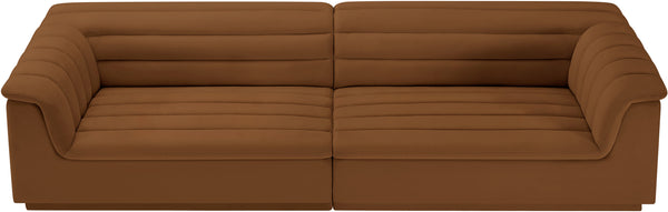 Cascade Saddle Velvet Fabric Modular Sofa 194Saddle-S119 Meridian Furniture