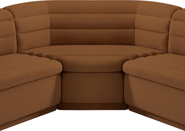 Cascade Saddle Velvet Fabric Modular Sectional 194Saddle-Sectional Meridian Furniture