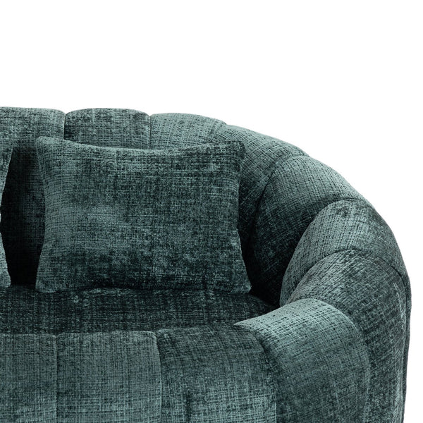 English Elm Bean Bean Bag Sofa High-Density Memory Foam Two-Seater Lounger High Back Chenille Cozy Support Emerald W395P181435