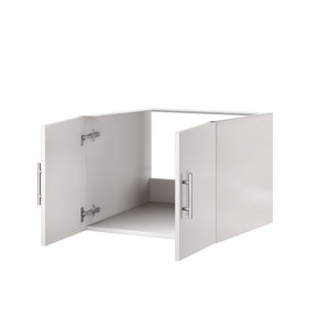 English Elm Glossy White Bath Vanity - Modern 24" W X 22" D Cabinet With Durable Construction & Easy Installation B2731P258566