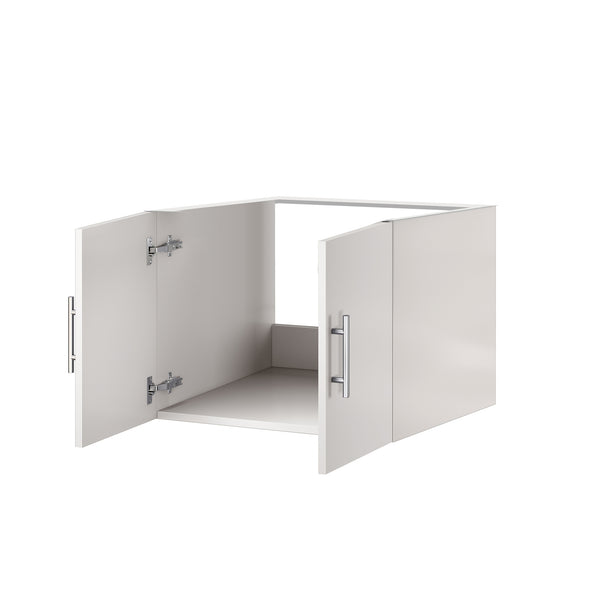 English Elm Glossy White Bath Vanity - Modern 24" W X 22" D Cabinet With Durable Construction & Easy Installation B2731P258566