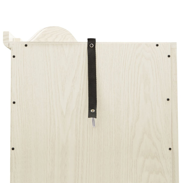 English Elm Glass Corner Curio Cabinet Lighted Dark Wood Display with Carved Crown Floral Detail White W2275P292644