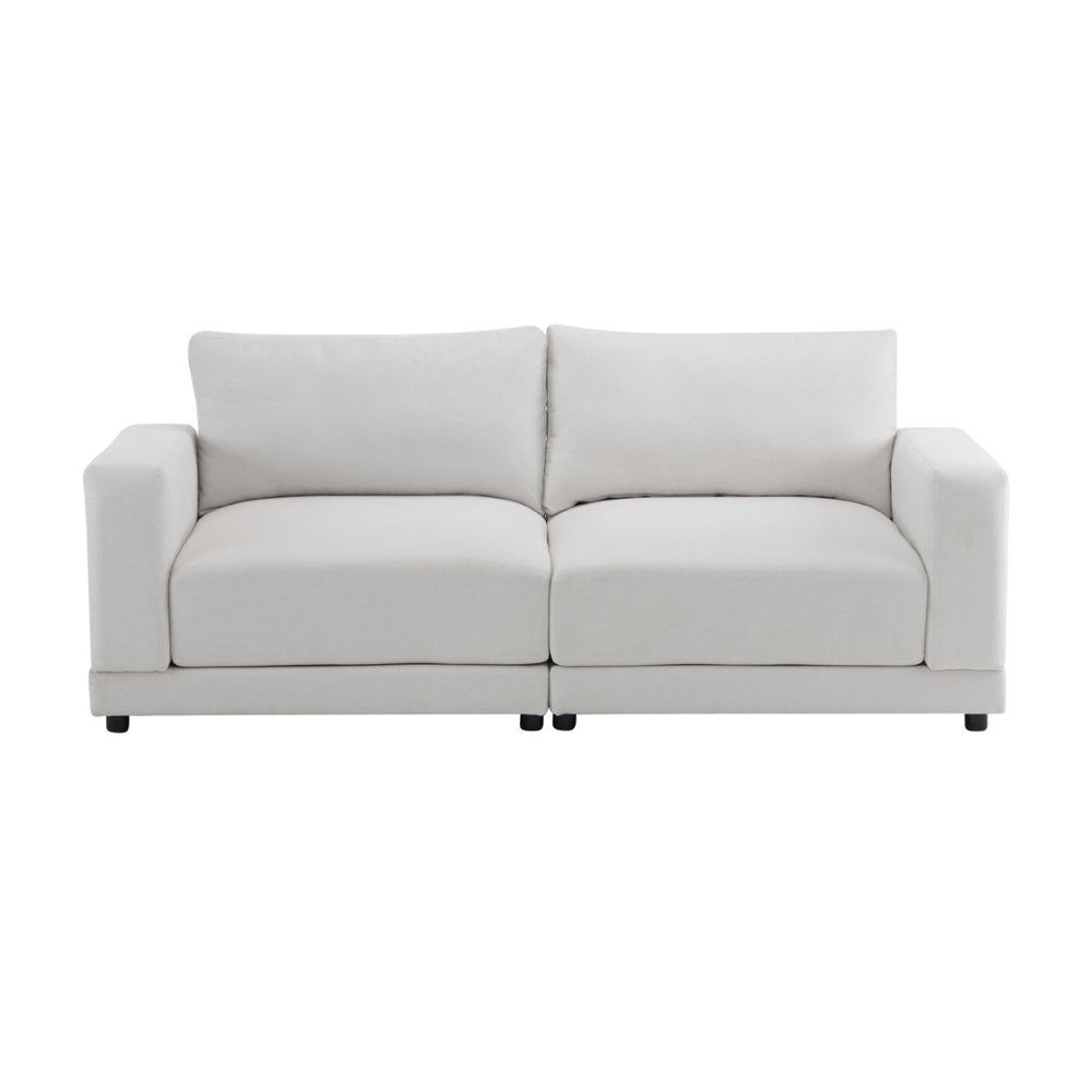 English Elm Package Three Seat Woven Fabric Sofa Scandinavian Minimalist White Living Room N767P240700B
