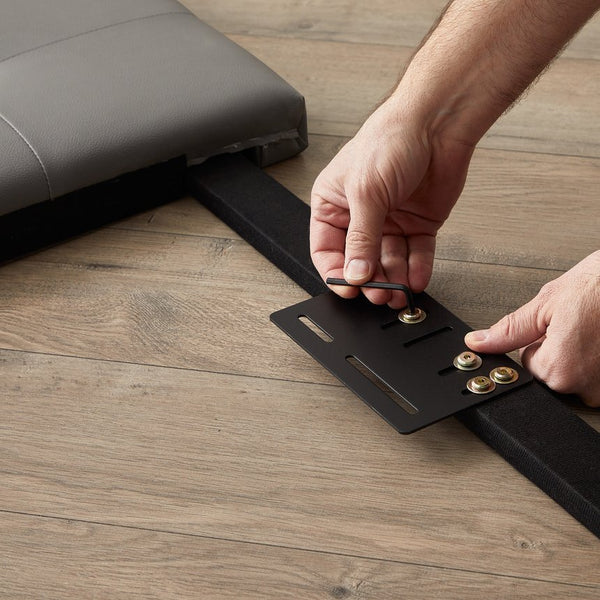 English Elm Rest Haven Diamond Tufted Mid-Rise Velvet Headboard with Adjustable 7-Height Design, Navy Plush B350P394830