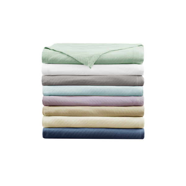 JLA Home Madison Park - Blanket - Liquid Cotton Ultra-Soft, OEKO‑TEX Certified Throw; Breathable, Low-Pill, Year-Round Comfort BL51N-0677