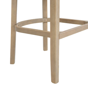 English Elm Christopher Knight Home® - Wood Upholstered Arm Bar Stools Set Of 2 - Beige & Walnut Finish, Perfect For Cozy Kitchen Spaces! N771P265581A