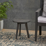 Christopher Knight Home® - Noble House - Marina Outdoor Farmhouse Acacia Wood Side Table, Dark Gray Finish